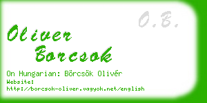 oliver borcsok business card